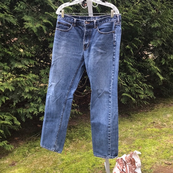 Lands' End Mens Blue Denim Jeans (#1) Size 32x32 - Picture 2 of 9